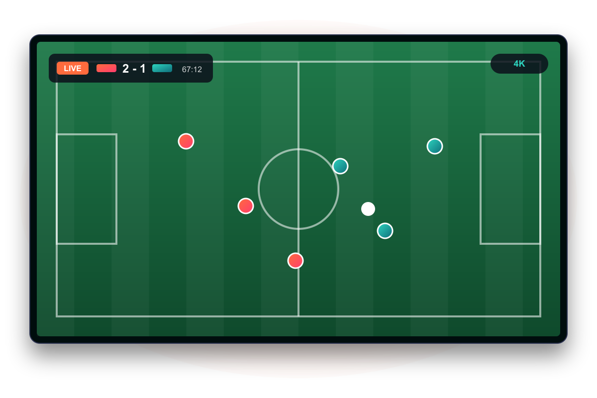 Live sports IPTV: football match streaming in 4K on Reflexsat IPTV